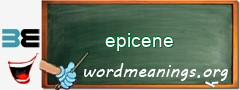 WordMeaning blackboard for epicene